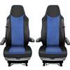 Generic Coprisedili Set Eco Pelle 1+1 Camion Coprisedili Coprisedili Fit Adatto Per TGX TGL TGM Blu 2015-2020