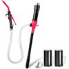 Yhytgbhk Pompa a batteria portatile, pompa dell'acqua, pompa di trasferimento del carburante, pompa di ingresso del carburante con tubo di uscita dell'olio da 4 piedi, batteria non inclusa(Red)