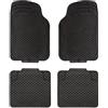 TOP DRIVE Set di 4 tappeti per auto in gomma inodore di alta qualita. Universali, sagomabili, con speciale fondo antiscivolo. ALBATROS