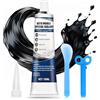 HONTAOK Silicone Nero per Auto, Colla per Carrozzeria Auto, Sigillante Resistente alla Benzina, Impermeabile e Resistente Alte Temperature, Adatto Portiere, Finestrini Altre Parti Dell'auto, 100ml