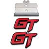 EmbemsCar Logo GT 3D in metallo per griglia anteriore auto, emblema + logo Grand Tourer per il cofano del bagagliaio, adesivo Turbo di ricambio per veicolo universale, auto, SUV, camion