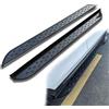 Wusecssy 2 pedane laterali per SUV per MG HS 2018-2024 NerfBar Pedana in alluminio, accessori quadrati granuli (con staffe)