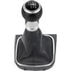 rjpbk Copri pomello del cambio a 5 e 6 velocità, adatto for Volkswagen/VW/Golf MK5 Rabbit Jetta 2004-2009 Golf MK6 2010-2014 pomello del cambio con cuffia(Black Line 6 Speed)