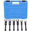 LIYJTK Set di 6 chiavi a zampa di gallina con testa flessibile lunga, attacco da 3/8, bussole metriche per iniettori e tubi del carburante, per dadi da 12-19 mm, con scatola di