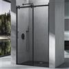 Mai & Mai Box Doccia 120x195cm, Box Doccia a Nicchia Cabina Bagno in Cristallo Trasparente 8mm con Porta Scorrevole Teramo19K Nero