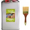 Flexol Olio tung per legno impregnante naturale con olio di tung 5L Flexol con pennello 0