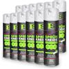 Spraytive Set di 12 spray di gesso spray da 500 ml rosa fluo - Vernice a gesso luminosa lavabile per esterni, marcatura del suolo, spray di marcatura temporanea per asfalto, erba, cemento