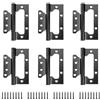 Elegrip 6 Pezzi Cerniere per Porta, Ardini per Porte 100mm con Viti Antiruggine, Cerniera In Acciaio IInossidabile con Cuscinetti a Sfera per Porte Legno, Mobili Nero