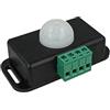 LEDLUX CL7124B Sensore Di Movimento PIR Per Luci Led Rilevatore Di Presenza 12V 24V 6A Colore Nero Timer Ritardo Regolabile Da 1 A 10 Minuti Per Striscia Led