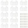 SING F LTD Set di 12 guide per cassetti in plastica con viti, guide scorrevoli in plastica per scrivania, cassetto, armadio, cassettiera, mobili, 60 ~ 41 ~ 28 mm, bianco