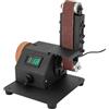 KAUITOPU Mini levigatrice a nastro 350 W, levigatrice a disco 8500 giri/min con display digitale, nastro abrasivo da 30 * 380 mm, dischi abrasivi da 70 mm, lucidatrice, affilatrice per bordi, rettificatrice
