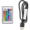 Marhynchus Controller per Strisce Luminose, Controller per Strisce Luminose USB Bluetooth RGB con Telecomando 5V 4 Pin per Strisce Luminose a LED RGB
