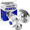 MONTERAL Valvola Detentore 1/2 x 3/4 in Ottone Cromato per Alimentazione Acqua di Lavatrice Lavastoviglie Lavabo Toilette - Garanzia di 10 Anni - MONTERAL