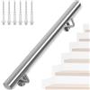 FREEAMG 100CM Corrimano Per Scale In Acciaio Inox Per Esterno E Interno | Corrimano in Acciaio Inox Antiscivolo, Corrimano Da Parete Per Scale Per Sicurezza, Corridoio, Bagno, Soffitta, Giardino