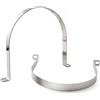 YYIGVMO 2 Pezzi Ø 180mm U-Fascette Stringitubo, Cinghia Rigida per Tubi in Acciaio Inox 304, Clip per Condotto con 2 Fori, per Tubi e Cavi
