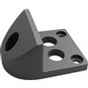 WDB Fermaporta da pavimento, 150 x 130 mm, per cancelli a battente e porte pesanti, in acciaio zincato e gomma