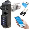 RUILON WELOCK U81 Serratura Smart,Serratura con impronta digitale con password,Bluetooth App,scheda RFID,Serratura Elettronica per Spessore 50-95mm,Facile da installare