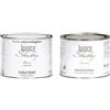 bianco Shabby CHALK PAINT Bianco Naturale & CERA NEUTRA - Pittura Shabby Chic (500 ml) + Cera Professionale (500 ml)