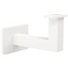 Sellon24® Supporto per corrimano da parete con foro per corrimano in legno a LED, RAL 9016, colore bianco, verniciato a polvere, supporto per corrimano in legno