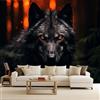 Generico Carta da parati Lupo 150x105 cm Fotomurali in TNT Murale Animale alla moda Decorazione da Muro XXL Poster Gigante Design Cameretta Carta per Pareti Soggiorno - Notte Foresta Lupo