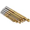BORDSTRACT 6 Pezzi HSS Punta da Trapano Rivestita in Titanio Lavorazione del Legno Utensile Per Scanalare Fori in Plastica Alluminio Legno, Acciaio Ad Alta Velocità, Resistente All'Usura, Adatto a Var