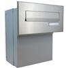 Letterbox24 F-046 Cassetta postale passante a muro in acciaio inox con targhetta portanome (profondità: 19-27 cm) - LETTERBOX24.de