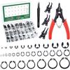 Keadic Set di 312 anelli di sicurezza esterni a C-Clip [M4-M28] Set & [1,5 mm - 10 mm] con clip di sicurezza e pinza con pinzette (acciaio legato)