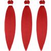 Gairyan Capelli per Treccine Africane Pre Stretched Braiding Hair 26 Pollici 3pcs Extension per Treccine Trecce Yaki Naturale Capelli Sintetici Intrecciati Professionali (Rosso)