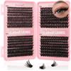 Sixstarhair Extension per ciglia singole, 544 pezzi, fai da te a casa, 10 - 16 mm, volume D ricci (60D + 100D + 120D + 150D)