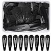 NATUCE 50PCS Mollette per Capelli, 5CM Nero Fermagli in Metallo, Carino Antiscivolo Accessori per Bambini, Ragazze Donne
