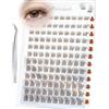 Obeyalash Marroni Cluster Ciglie Naturali C-Curl Wispy Ciuffetti Ciglia Finte Nastro Trasparente 120 Pezzi Extensioni Ciglie DIY 8mm 10mm 12mm 14mm con Pinzette (J-015-Marroni)