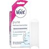 Reckitt Veet Pure Strisce di cera fredda, adatte per pelli sensibili, applicazione per viso, fino a 28 giorni, pelle liscia, 10 strisce doppie = 20 strisce singole