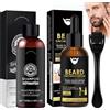 Ycaaeo Kit Crescita Barba Uomo, Olio Per La Crescita Della Barba, Shampoo Barba, con Beard Roller, Favorisce la Crescita di Barba e Capelli, Un Regalo per gli Uomini o per la Festa del Papà