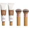 Generico BB Blur Tinted Moisturizer, protezione solare SPF 30, primer colorato BB Cream con pennello, lozione idratante per donne, idrata e leviga la pelle, copertura media, ampio spettro, illumina il trucco
