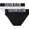 Calvin Klein 2pk Bikini G80g800729 Breve, Black (Pvhblack/Brightwhite), 8-10 Years Bambine e Ragazze