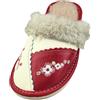 APREGGIO - Pantofole Invernali da Donna in Pelle Isolate con Lana e Acrilico - Ciabatte Donna Casa su Zeppa Leggera - Pantofole Slip-on - Pantofole Leggere e Calde - Marrone - Taglia 38 EU