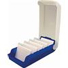 Helit H6901030 - Cartoncini per schede Beebox DIN A8 orizzontale, blu, flashcard e scatola portaoggetti