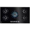 Electrolux KGG95372K Piastra a gas, 90 cm, 5 zone di cottura, 9 livelli di intensità, 3 SpeedBurner + 1 Wok, sistema di sicurezza, auto-accensione elettronica, 3900 W