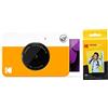 Kodak Printomatic - Fotocamera Di Stampa Istantanea, Stampa Su Zink 5 X 7.6 cm, Carta Appiccicosa, Giallo + Carta Fotografica, 50 Pezzo 50 X 76Mm