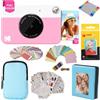 KODAK Printomatic fotocamera a stampa istantanea + custodia morbida + carta fotografica Zink 2x3 20pz + album + adesivo + cornici per adesivi + cornici sospese + pennarelli - Rosa