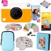 KODAK Printomatic fotocamera a stampa istantanea + custodia morbida + carta fotografica Zink 2x3 20pz + album + adesivo + cornici per adesivi + cornici sospese + pennarelli - Giallo