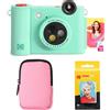 KODAK Smile+ 2-in-1 Fotocamera & Stampante Foto Bluetooth - Pacchetto Iniziale + Custodia Morbida + Carta Zink 20pz - 10MP - Verde