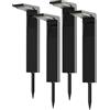 OUSFOT Faretti Solari a Led da Esterno RGB con 8 Modalità Colore, 2000 mAh Impermeabile Lampada Solare da Giardino con 30 LED, Luci Solari da Esterno per Vialetti, Feste, Natale, Halloween, 4 Pezzi