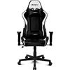 DRIFT GAMING Chair -DR175CARBON- Sedia da gioco professionale, similpelle, nero/bianco, professionale, regolabile in altezza, seduta a bilanciere, braccioli imbottiti