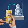 LOOXIS Foto Laser 3D Personalizzata della Propria Immagine in Vetro - Idea Regalo per Natale,Anniversario di Matrimonio, Donne e Uomini - Formato cuboide, S Verticale, Base Luminosa Standard