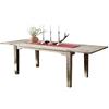 MASSIVMOEBEL24.DE Leeds #53 Tavolo allungabile in Legno di sheesham - Oliato/Grigio 160-200/240x90x76