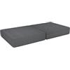 POKAR Materasso Pieghevole per Divano Modulare Bambini | Materasso 160x80x15 cm in Schiuma e in Velluto Corduroy | Elemento del Divano da Gioco | Certificato Oeko-TEX 100 | Ciottolo Notturno