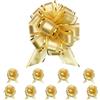 NVGVUP 10 pezzi grande fiocco regalo bianco: fiocco regalo con nastro regalo, fiocco Ø 17 cm, fiocchi decorativi per matrimonio, compleanno, Natale, auto, confezione regalo (oro)