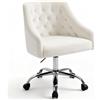 Fiximaster - Sedia da ufficio in velluto, sedia da scrivania ergonomica in velluto con ruote, sedia girevole regolabile in altezza per trucco per home office e ragazze, seggiola design Modern Glam