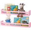 Gieanoo Libreria rosa per bambini, 40 cm, montaggio a parete, 2 pezzi
